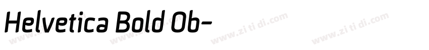 Helvetica Bold Ob字体转换